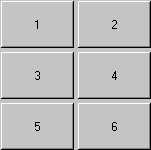 6 개의 버튼이 행에 2 개씩 있다.
행 1 에는 버튼 1 과 2, 행 2 에는 버튼 3 과 4, 행 3 에는 버튼 5 과 6 가 각각 있다. 